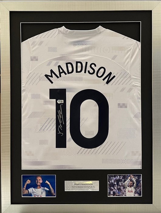 LOT 60 - JAMES MADDISON SIGNED TOTTENHAM SHIRT